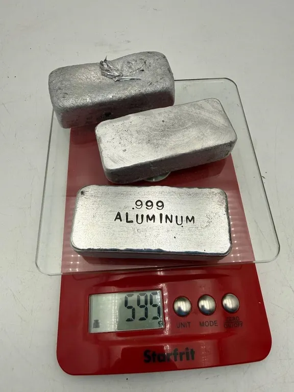 3pc Aluminum Ingots .999 � 595g Total
