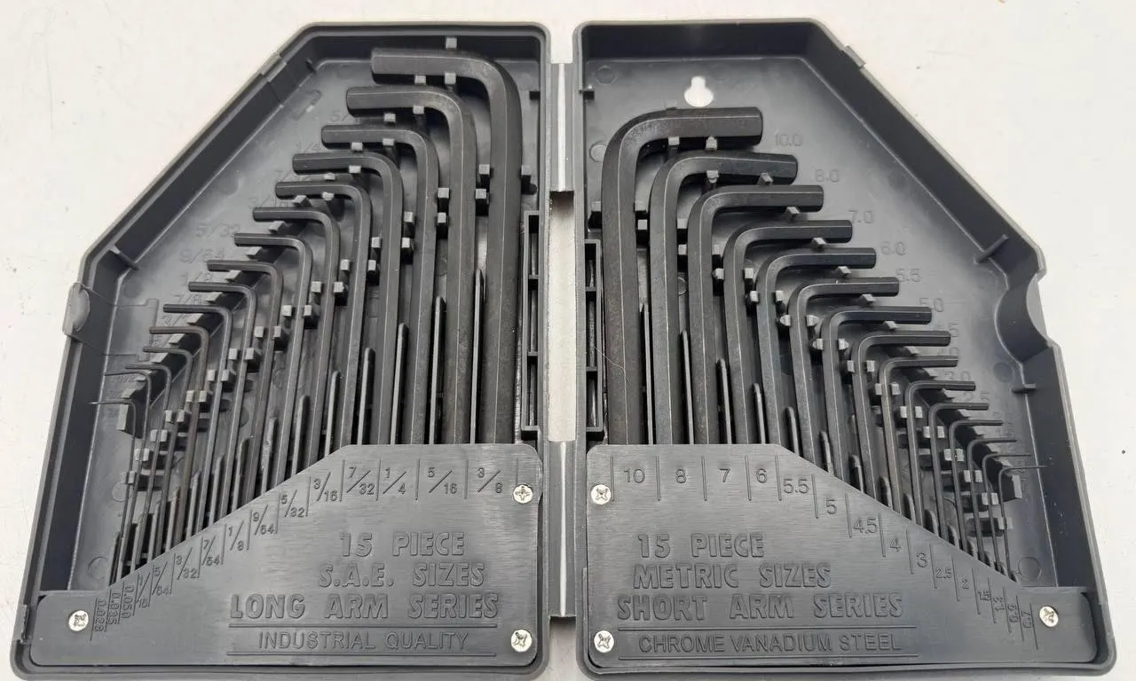 30pc SAE & Metric Hex Key Allen Set