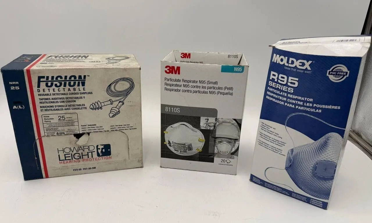 Safety Equipment Lot � Earplugs & Respirators