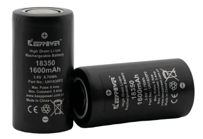 NEW (2pck) IMR18350 Li-ion Battery Rechargeable