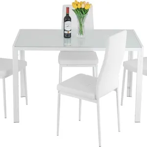 NEW $260 (4Pk) Modern Dining Chairs, White