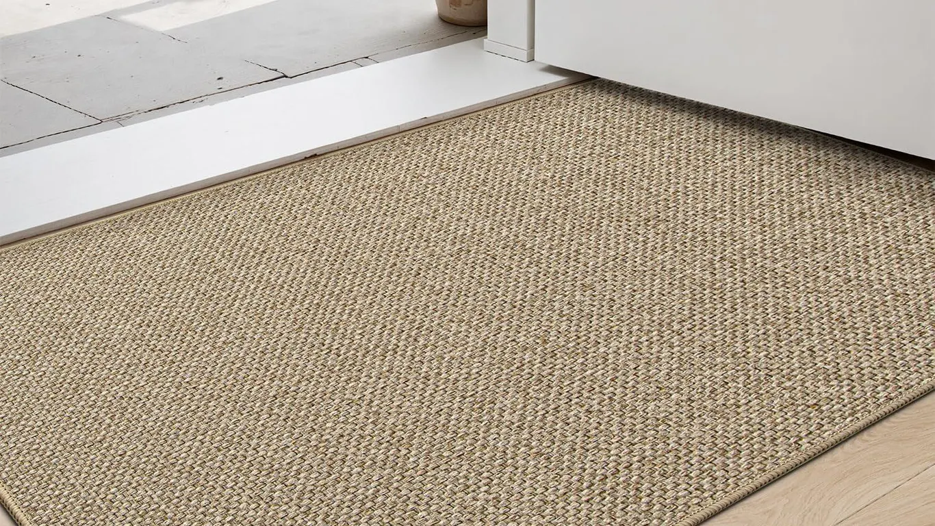 New $42 (24x36")DEXI Door Mat Rug, Washable, Beige