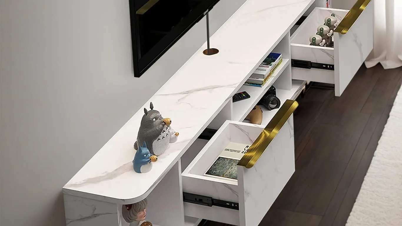 New $319 NEW Pmnianhua Floating TV Stand with...