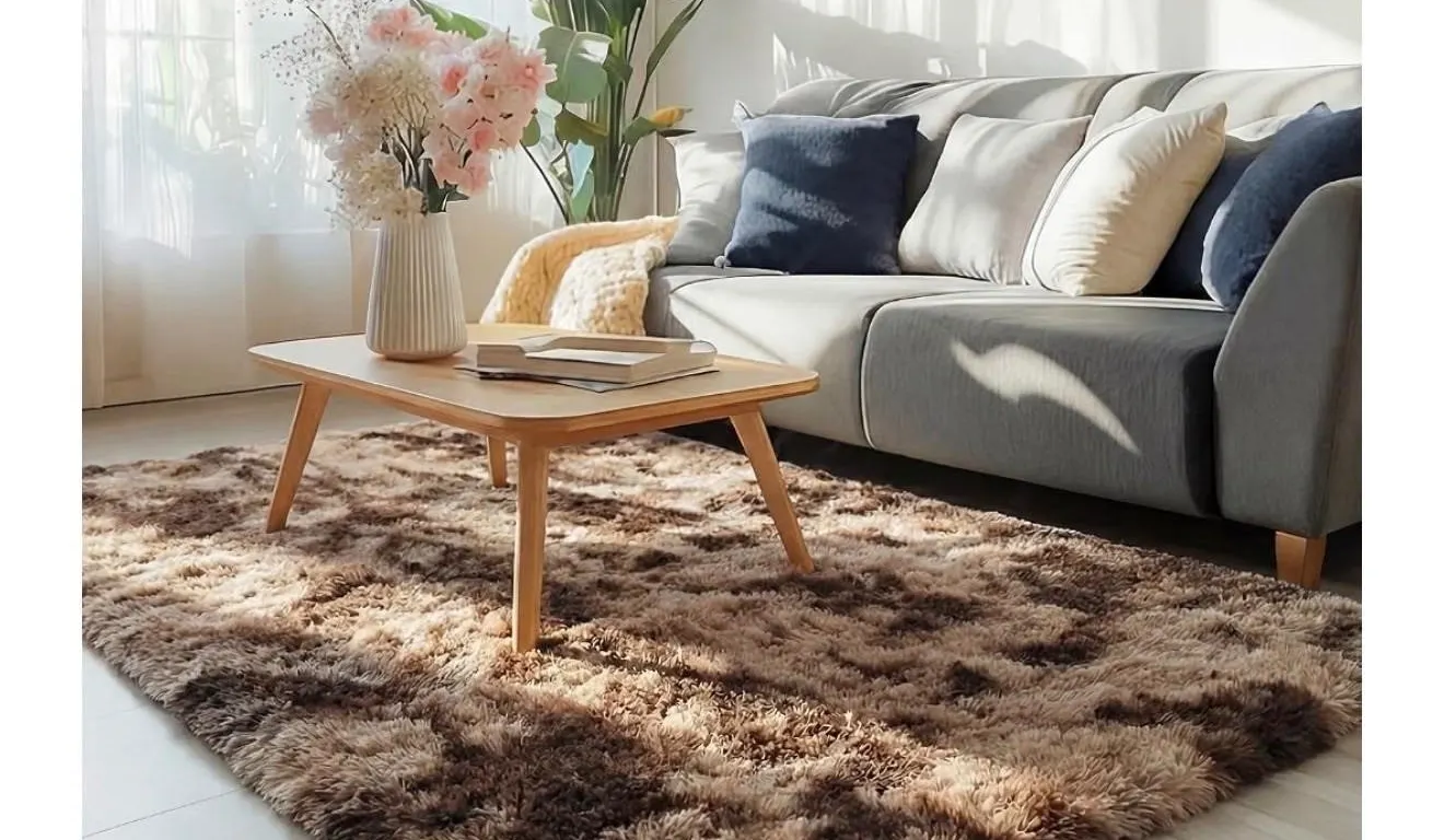 9x6 Feet Fluffy Area Rug for Living Room