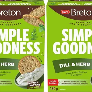 NEW (180g x2) 2pk Dill and Herb Crackers