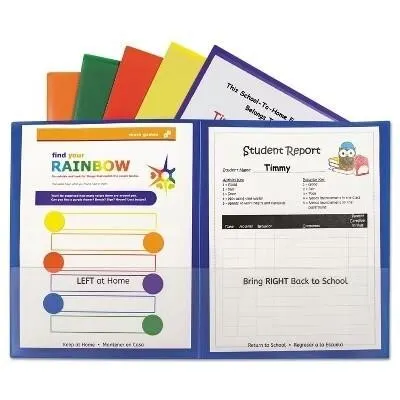 New $30 C-Line Classroom Connector Folders 6/PK...