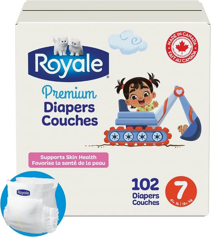 New $50 Royale Premium Diapers Size 7 (41+ lb) 102