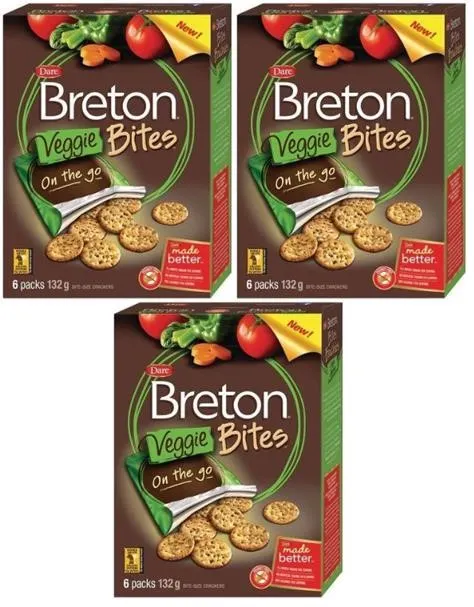 NEW 3 Boxes Of Brenton Veggie Bites Pouches