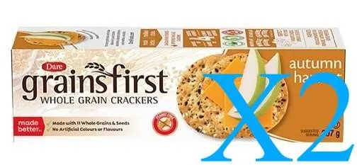 NEW 2PK Whole Grain Crackers- Autumn Harvest 207G