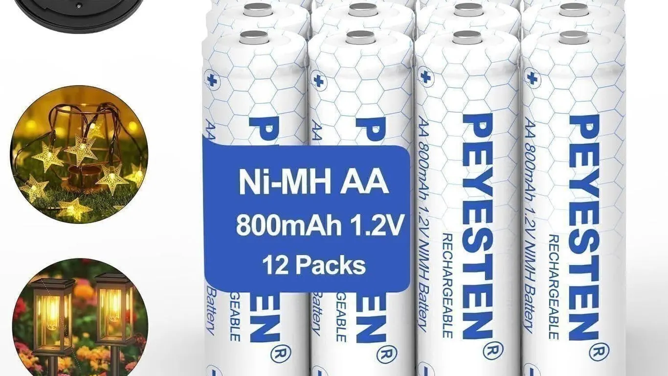 SEALED 12PK AA Rechargeable Batteries 800mAh
