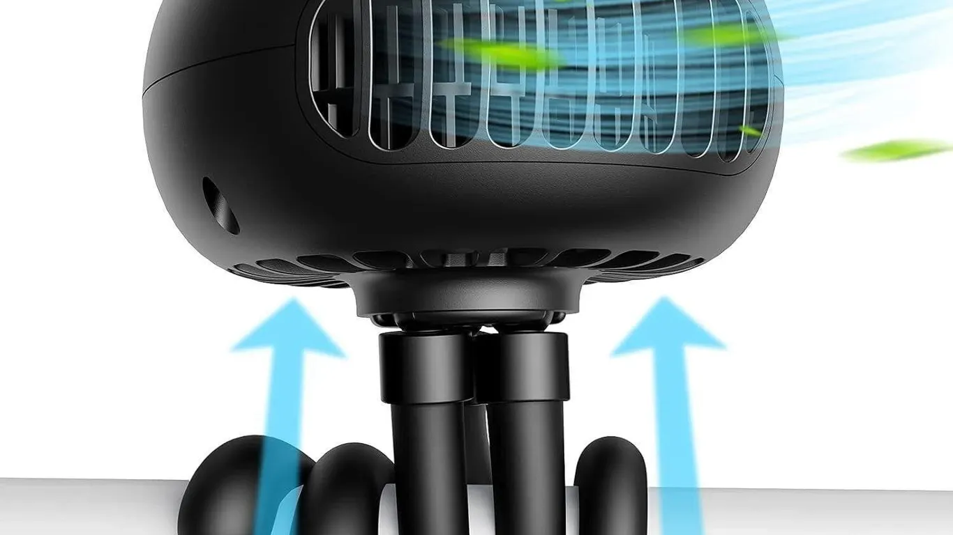 NEW $55 Clip on Fan w/Flexible Tripod, 3 Speed