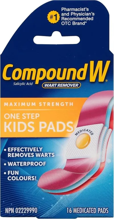 NEW 16PK Kids Compound W Wart Remover Medi Pads