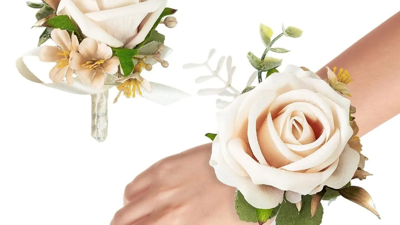 NEW Grooms Boutonnier Artifical Roses Flower