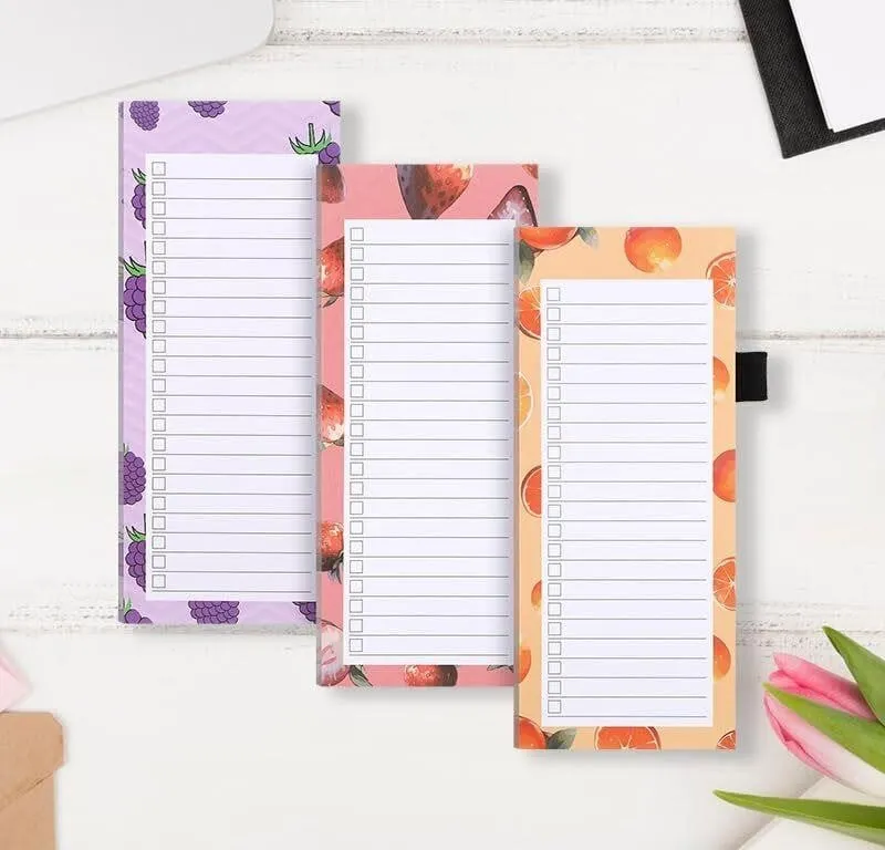 NEW 3PK Magnetic Fridge Shopping List Pads