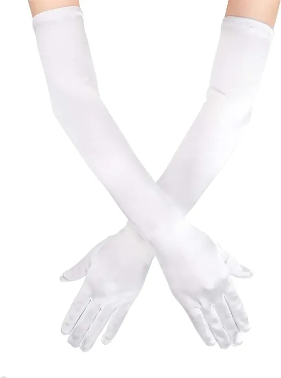 NEW 21" Satin Stretchy Opera Gloves