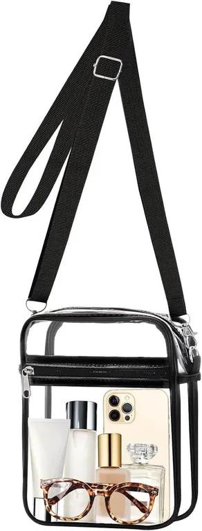 NEW 8.8" Stadium Approved Clear Bag-Adjustable
