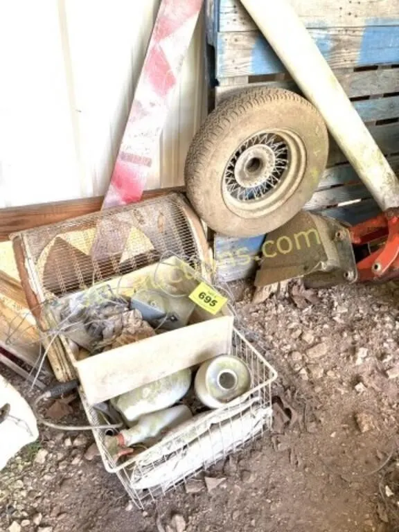 VINTAGE FAN, TIRE, ETC.
