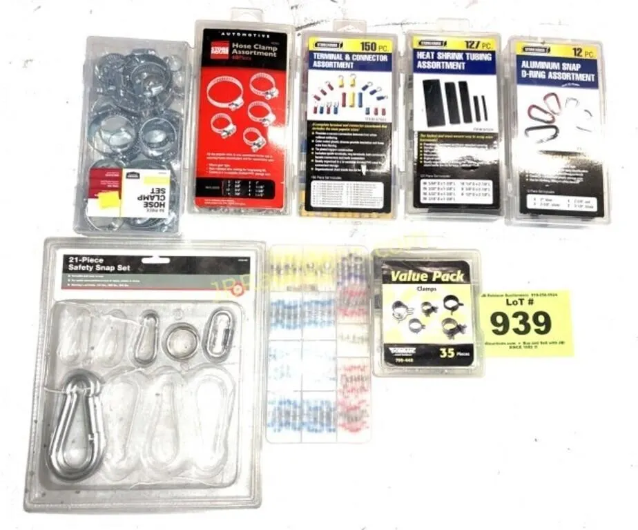 HOSE CLAMPS, CONNECTORS, D RINGS, ETC