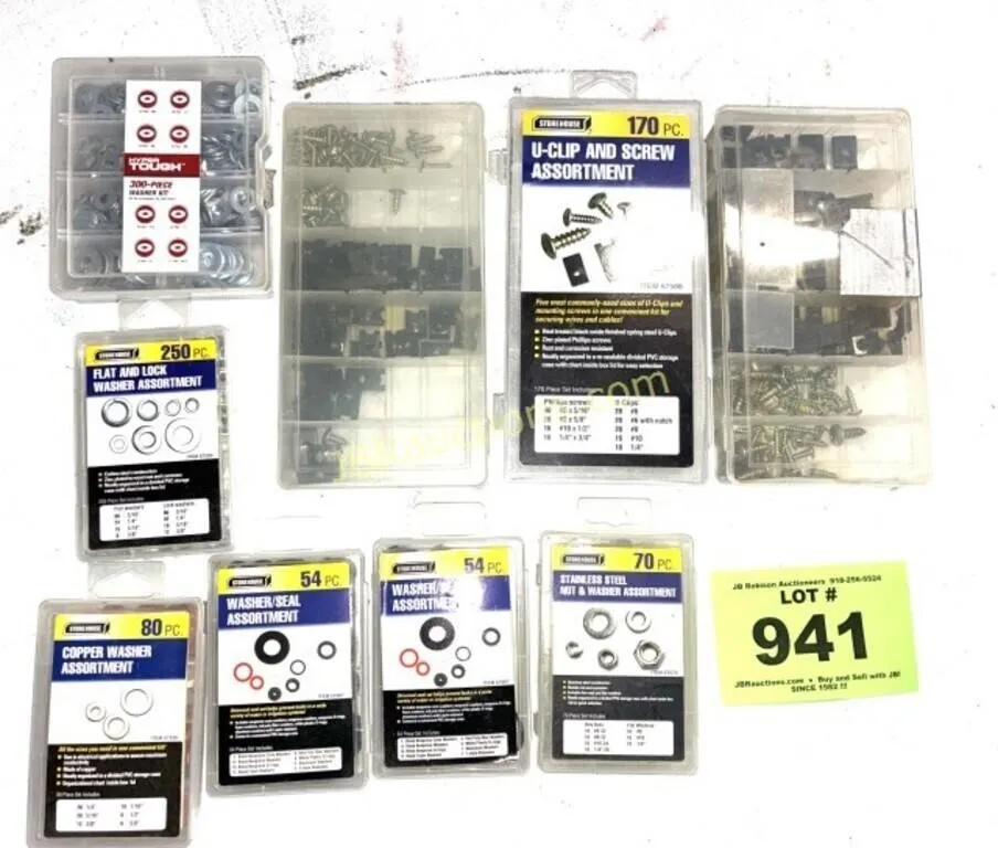 WASHER ASSTORMENT KITS, AND U CLIP ASSORTMENTS
