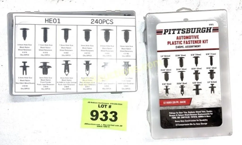 AUTOMOTIVE PLASTIC FASTENER KITS