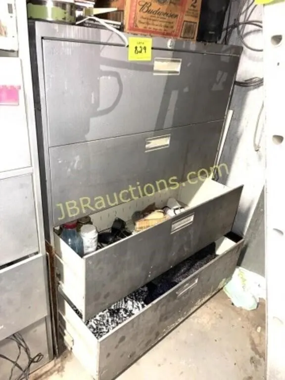 4 DRAWER LATERAL FILE AND CONTENTS