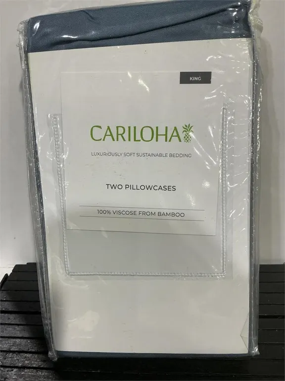 Cariloha King Size Bamboo Pillowcase Set Blue