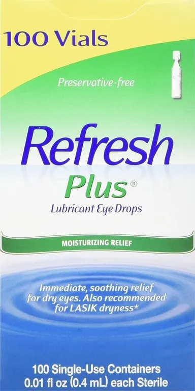 Refresh Lubricant Eye Drops 100ct Single-Use Vials