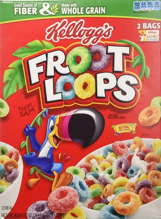 Kelloggs Froot Loops Cereal 43.6oz 2 Pack