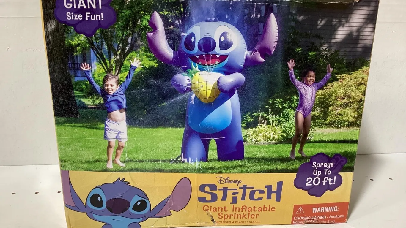 Disney Stitch Giant Inflatable Sprinkler Blue