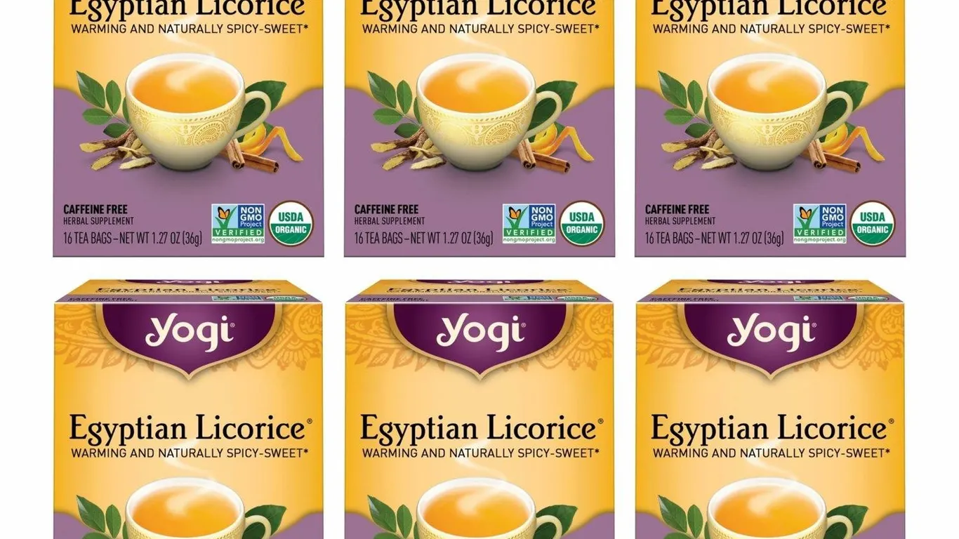 Yogi Egyptian Licorice Tea 16 Tea Bags 6 Pack