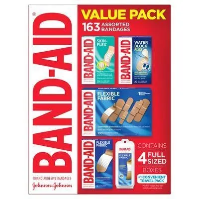 Band-Aid 163ct Adhesive Bandages Variety Pack