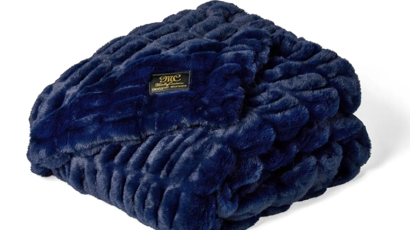 Minky Couture Travel Hugs Blanket Navy