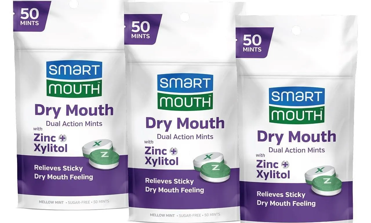 SmartMouth Dry Mouth Mints 50 Count 3-Pack