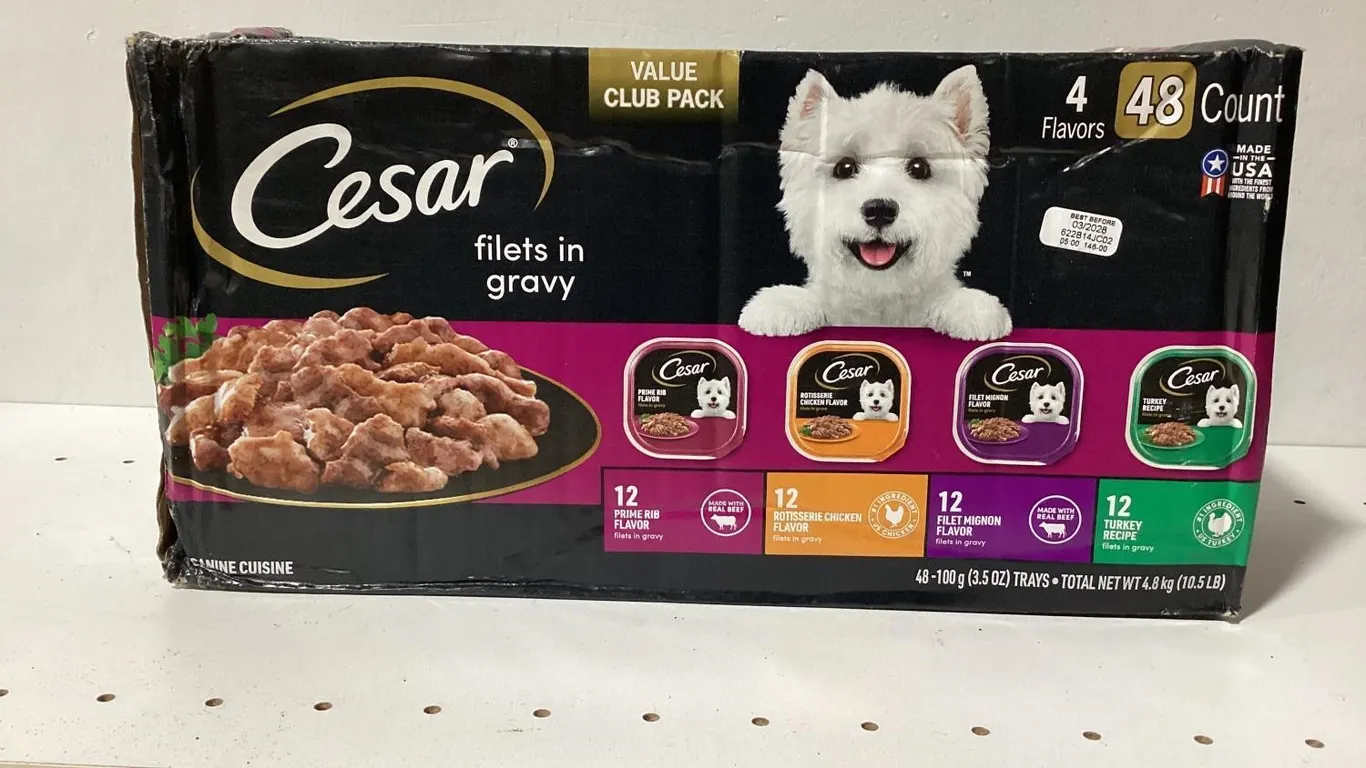 Cesar Filets In Gravy Variety Pack Dog Food 48ct