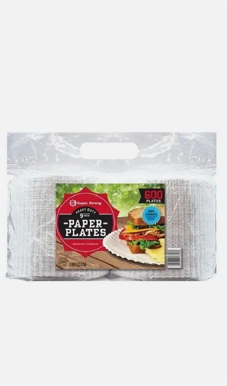 Super Strong 9 Inch Paper Plates 600ct