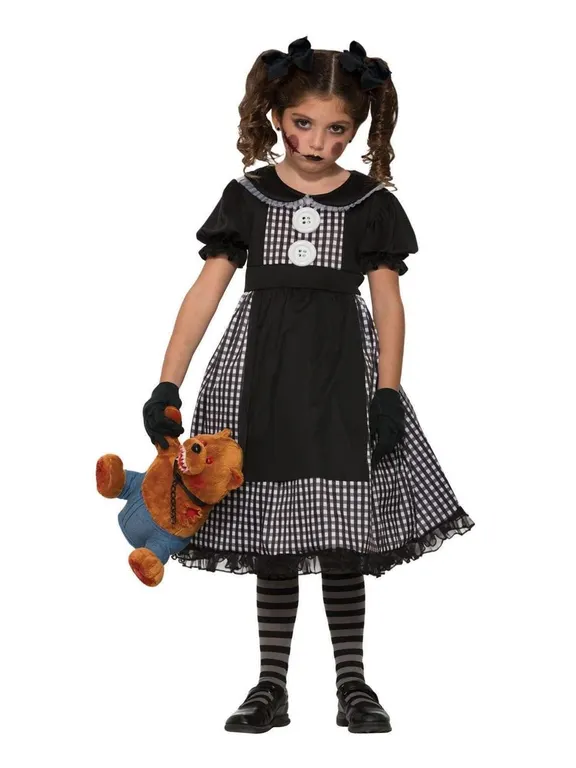Rubies Dark Rag Doll Costume Dress Small