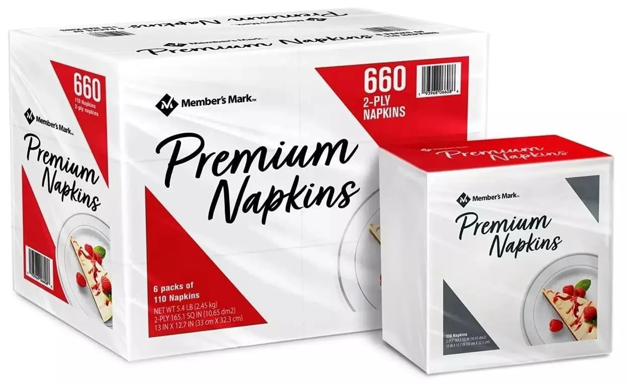 2-Ply Disposable Napkins 110ct 6pk