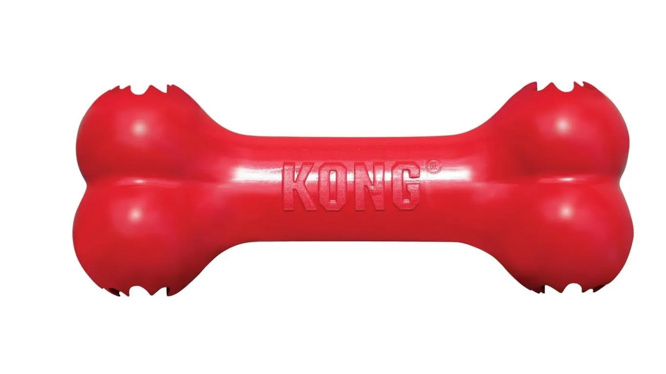 Kong Goodie Bone Classic Red Rubber Dog Toy Medium