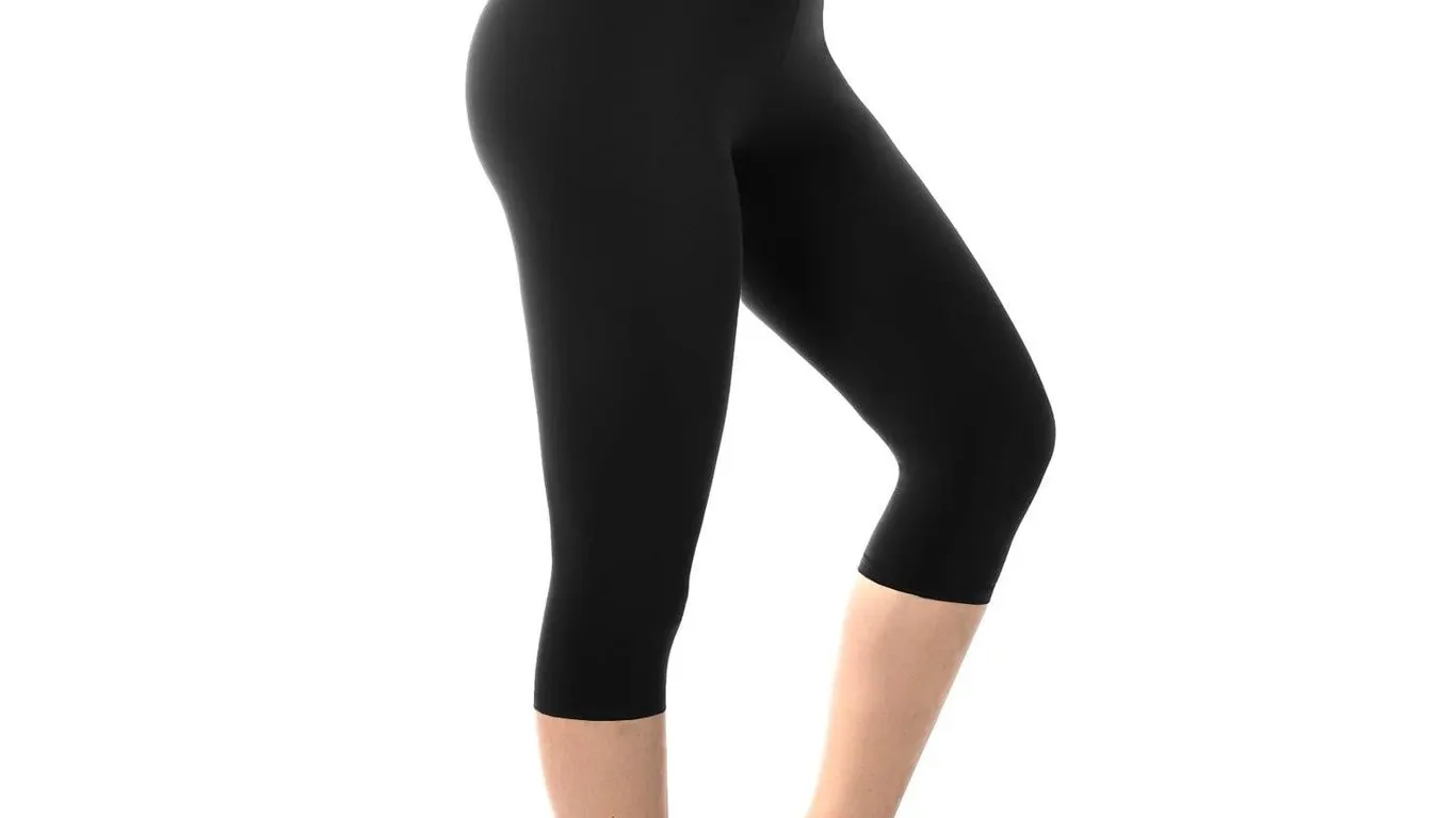 Walifrey Womens Cycling Capri Pants Black Small