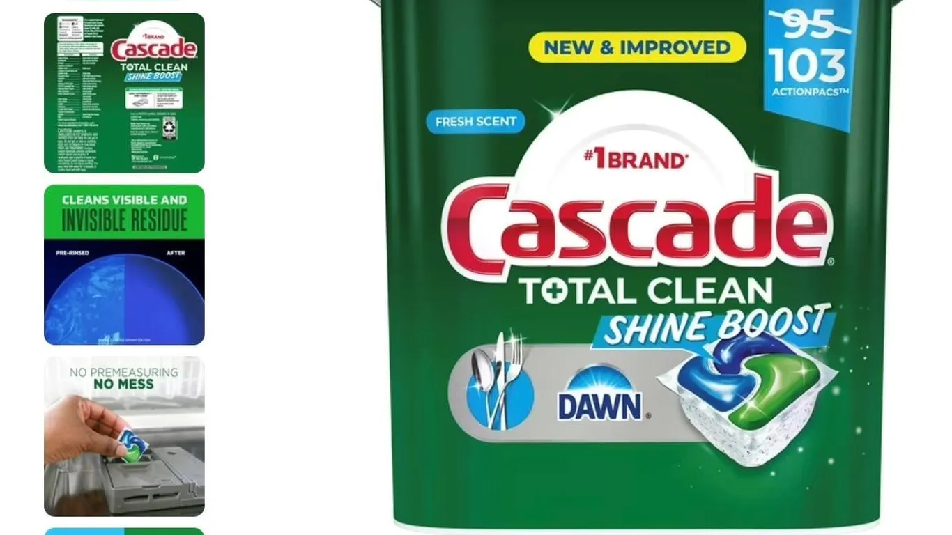 Cascade ActionPacs Dishwasher Detergent 103ct