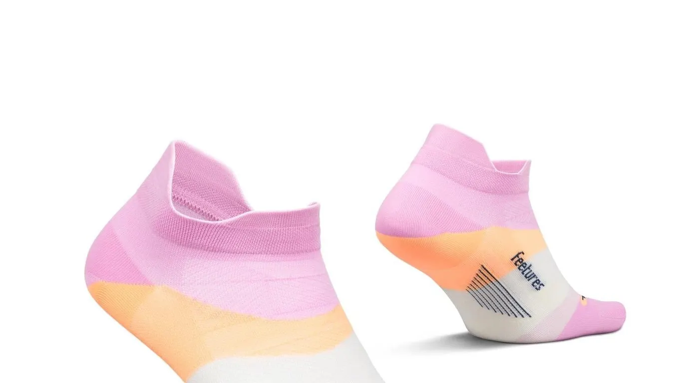Feetures Elite Ultra Light No Show Socks Pink Med