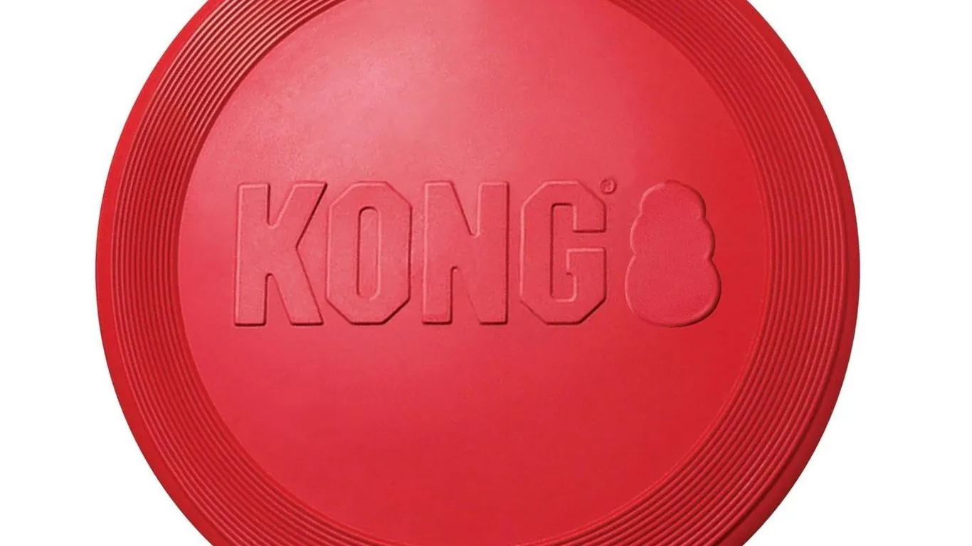 Kong Flyer Large Red Rubber Flying Disc Fetch Toy