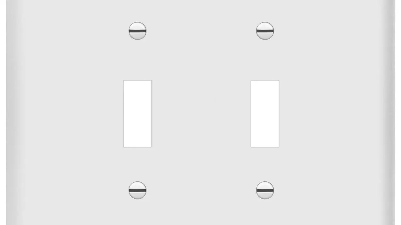 Enerlites Oversized Double Toggle Wall Plate White