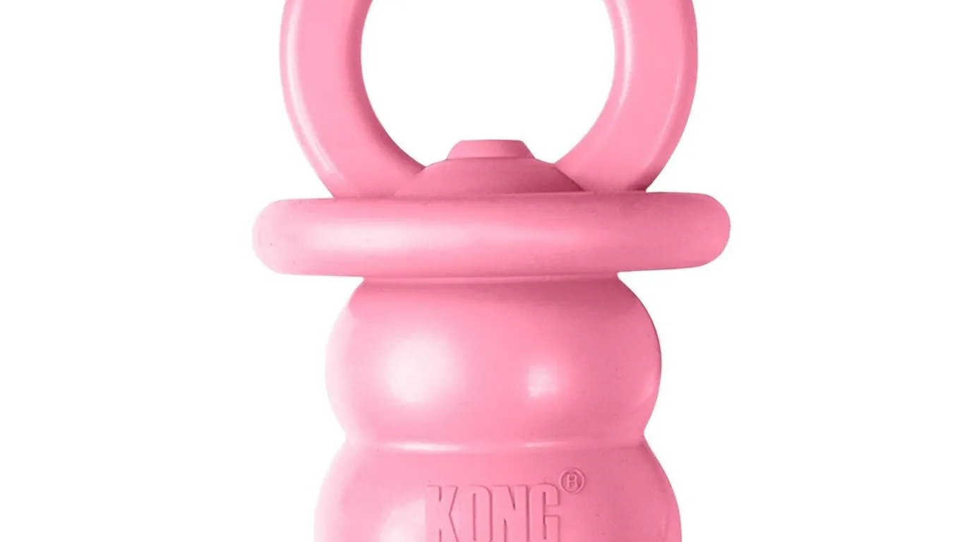 Kong Puppy Binkie Small Pink Pacifier Dog Toy