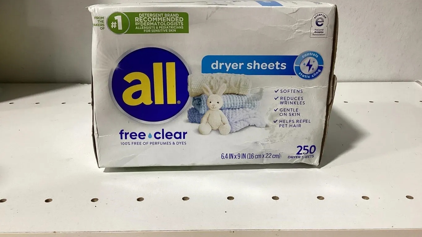 All Free Clear Fabric Softener Dryer Sheets 250ct