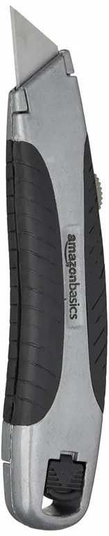 Amazon Basics Retractable Utility Knife BlkSlv