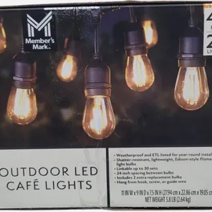 48ft Outdoor LED Cafe String Lights