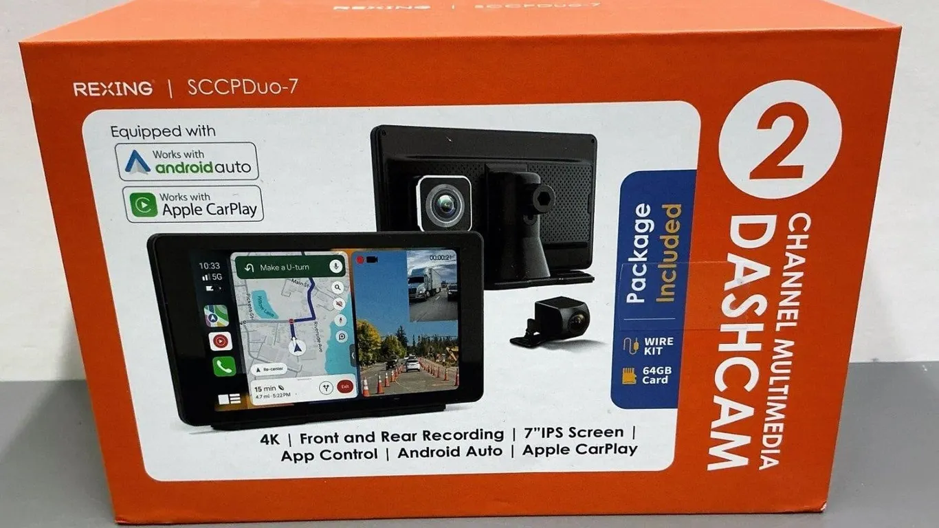 Rexing WMTCPDUO7 4K Dash Cam Android Auto CarPlay