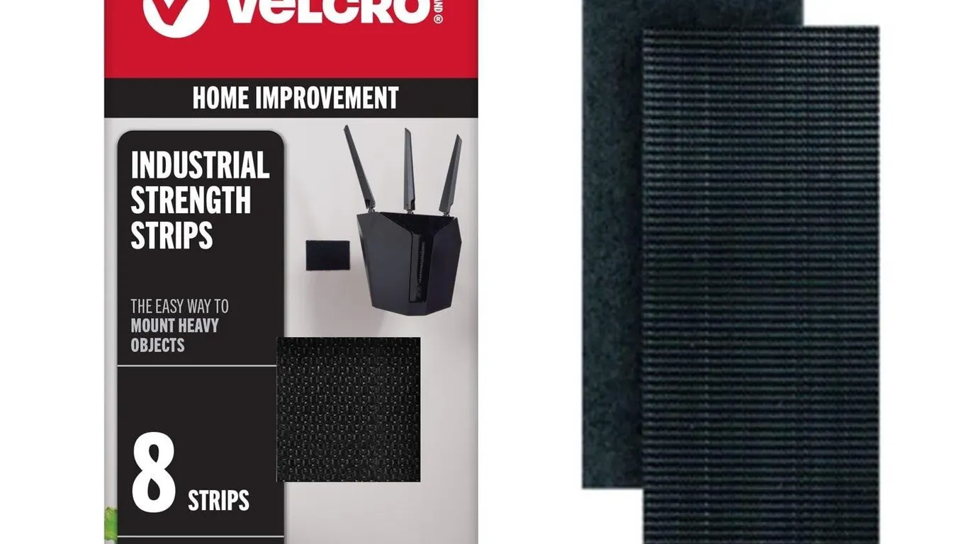 Velcro Heavy Duty Fasteners Black 4in x 2in 8 Sets