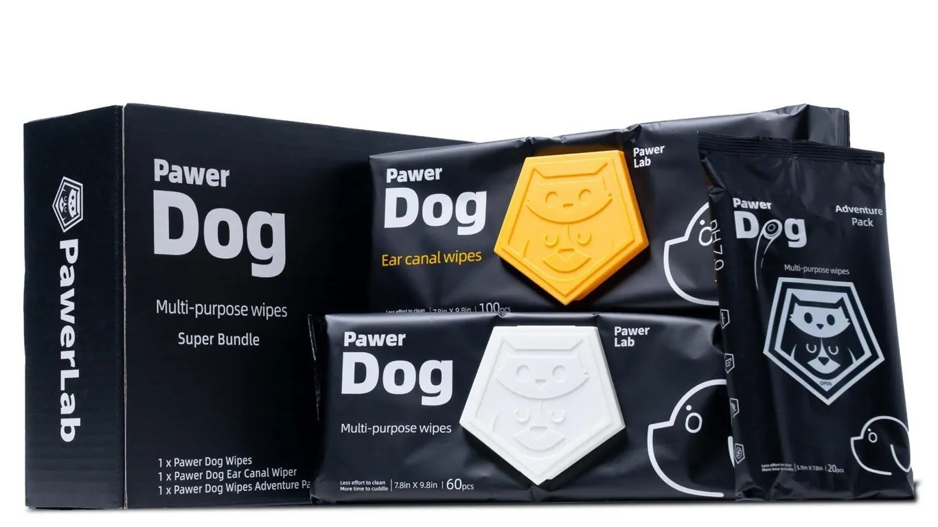 Pawerlab Grooming Wipes Bundle 180 Count White